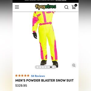 Tipsy Elves Neon Yellow and Pink Snow Suit
